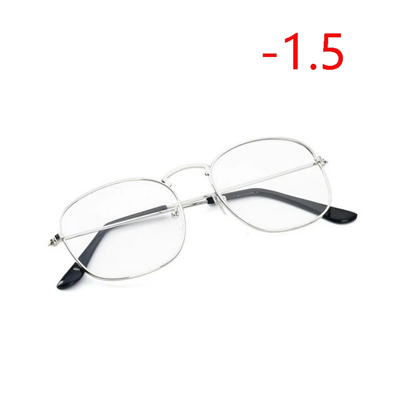 Модные металлические овальные очки для близоруких женщин ретро серебряные студенческие диоптрические очки-1,0-1,5-2,0-2,5-3,0-3,5-4,0 - Цвет оправы: Myopia 150