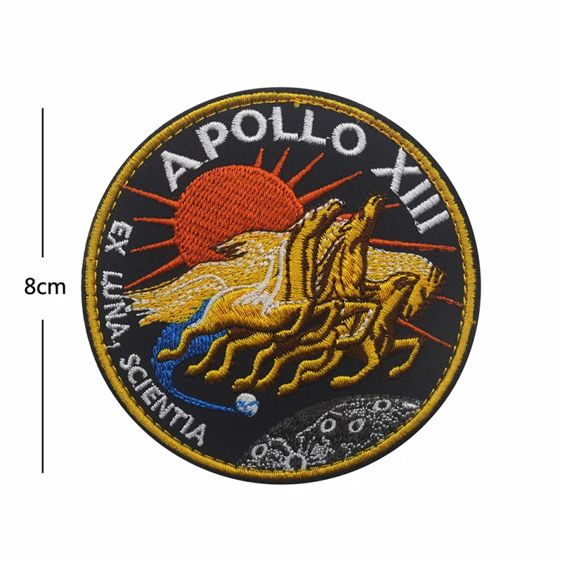 1 Piece APOLLO Mission Embroidery Decal Patch Astronaut DIY Spaceship Emblem Collage American Combat Outdoor Supplies Icon Badge