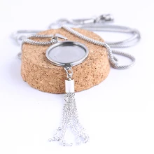 Onwear 5 шт. из нержавеющей стали пустые Кабошон Базовые Настройки 20 мм диаметр кулон ожерелье ободок лотки с кисточкой Подвески для ювелирных изделий