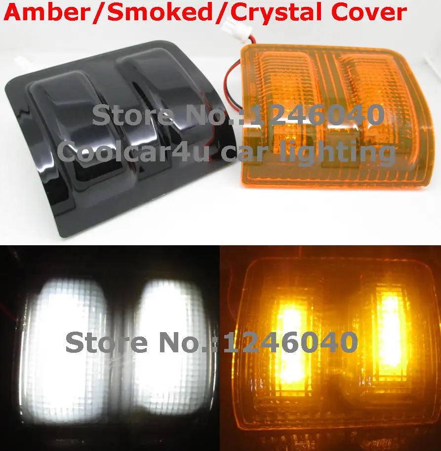 2PCS Black Amber Lens LED Side Mirror indicator light Turn Signal lamp