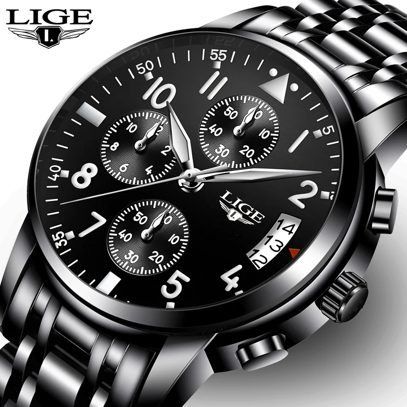 

Watch Men 2018 Mens Watches Top Brand Luxury Quartz Wristwatch Men Military Full Steel Waterproof Sport Watch Relogio Masculino