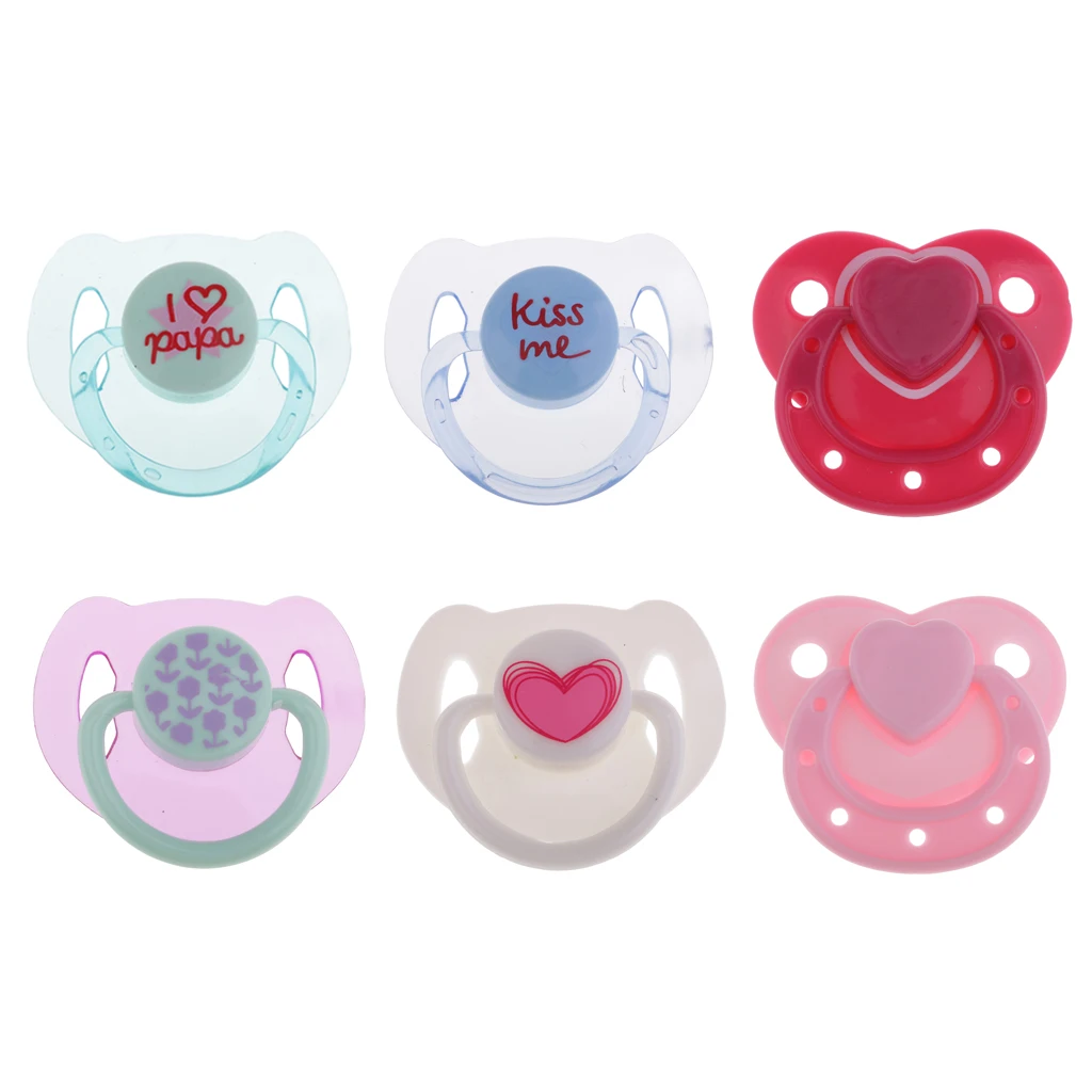 Dummy Pacifier For Reborn Baby Boy or Girl Dolls With Internal Magnetic for Baby Doll Dress up Accessories