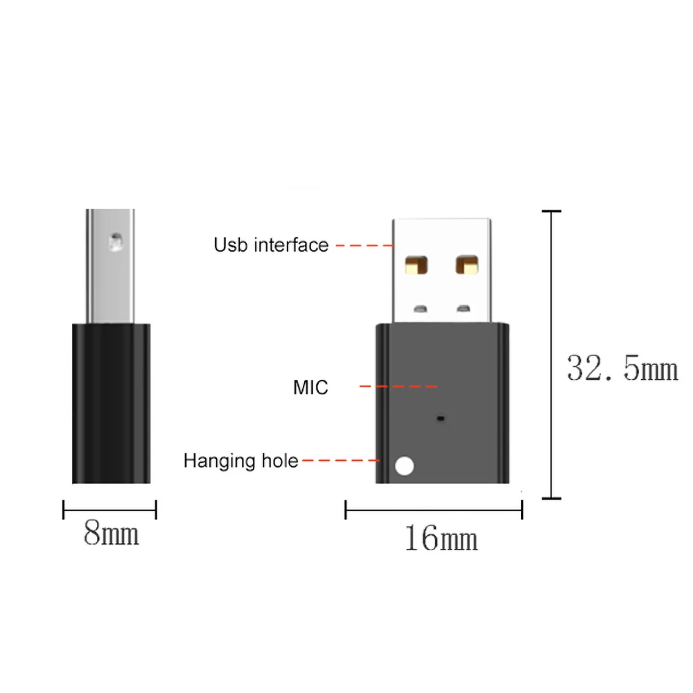 Мини Bluetooth приемник USB автомобильный комплект аудио приемник Bluetooth 5,0 Ключ адаптер для MP3 музыкальный плеер беспроводной Mouss клавиатура и т. Д