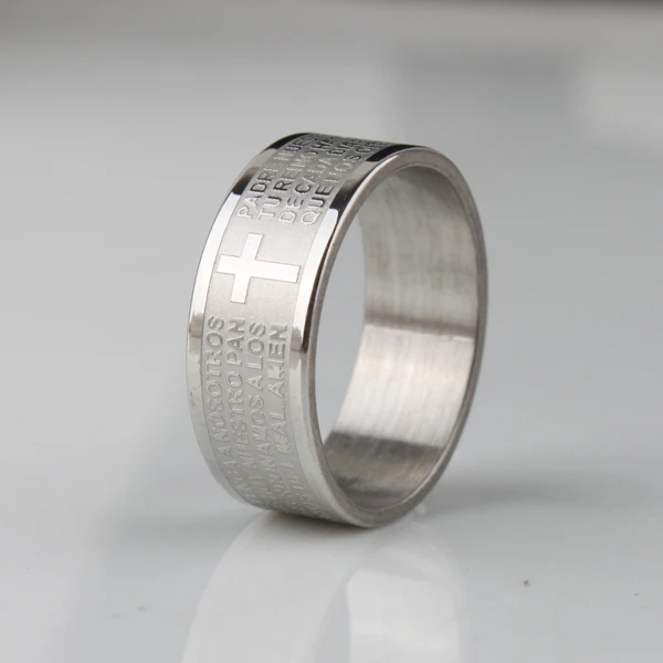 Кольцо из нержавеющей стали 316L с крестом Святой Библии|jewelry lots|wholesale jewelry lotswholesale lot