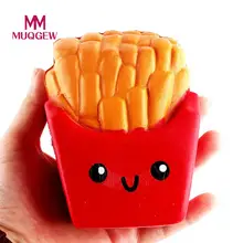 Soft Squishy Squishi French fries Funny Toy Food Squeeze Stress Square Alternative Humorous Light Hearted Decompression