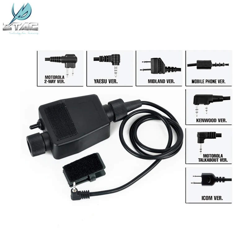 

Z-TAC PTT Military Standard Version Push-to-Talk Button For tactical headset Z116