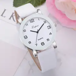 Lvpai для женщин наручные часы повседневные кварцевые Кожаный ремешок аналоговые часы для минималистичный часы женский relogio feminino