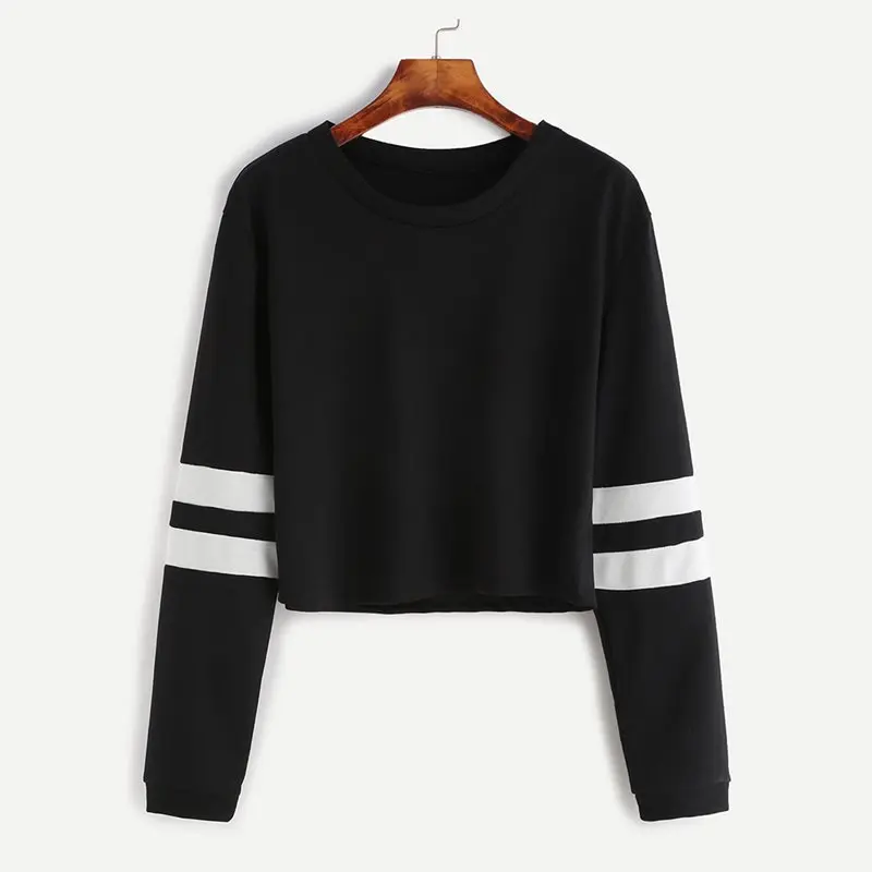 Women Hoodie Oversize 2019 Stripe Harajuku Hipster Goth Girl Streetwear Red Hip Hop Short Sweatshirt Black Casual Hoodies Autumn Women Hoodie Oversize 2019 Stripe Harajuku Hipster Goth Girl Streetwear Red Hip Hop Short Sweatshirt Black Casual Hoodies Autumn