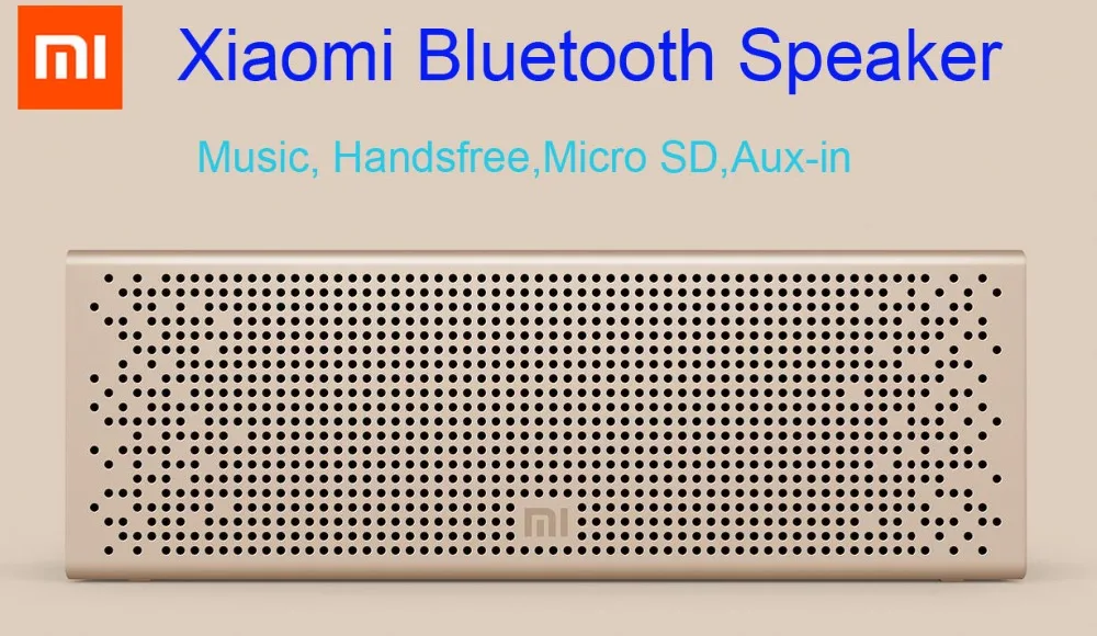 

100% Original Xiaomi mi Bluetooth Speaker Portable Subwoofer Stereo Music Handsfree Support Micro SD Card Aux-in Full Metal