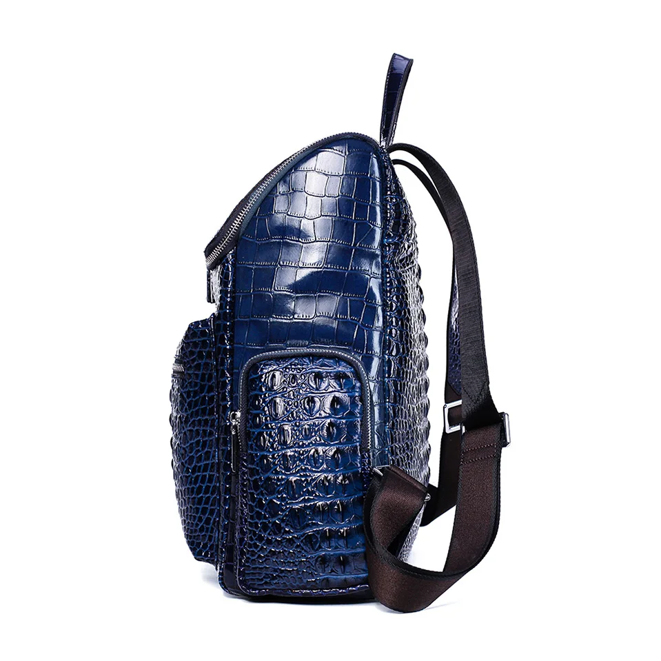 Genuine Alligator Skin Backpack, Luxury Backpack for Men