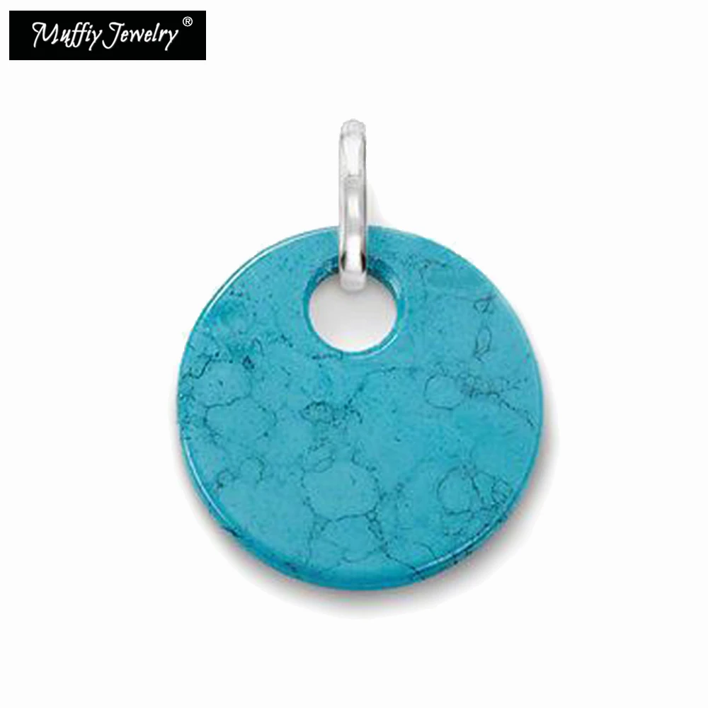 Blue Stone Ornament Pendant Europe Style Glam Jewelry Good For Women Gift In Silver Super Deal | Украшения и аксессуары