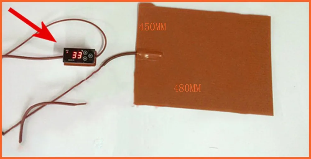 

450*480mm 220V 1.8MM temperature control FPB split screen treasure mobile flexible panel heating plate Silicone Heater flexible