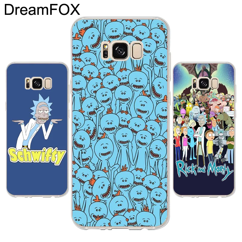 DREAMFOX K172 Рик и Морти Мягкий ТПУ силиконовый чехол для samsung Galaxy Note S 6 7 8 9 Edge Plus Grand Prime |