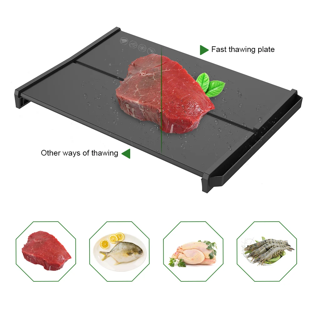 Frozen Fast Defrosting Tray Thaw Rapid Heating Tray Freezing Meat Food defroster ontdooi microwave fish board kitchen tools