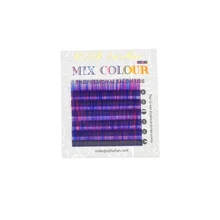 FUZHAN синий и розовый и фиолетовый 3 цвета Накладные ресницы смешанные в одном лотке Индивидуальные ресницы для наращивания