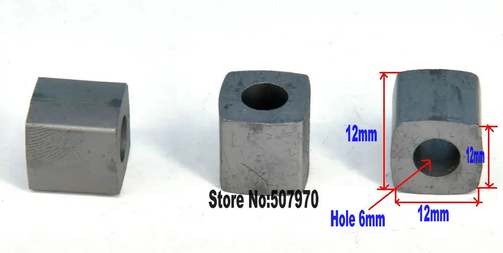 

EDM Tungsten Conductive Carbide Block L12*W12*H12*Inner Hole6mm for CNC Wire Cut Machine