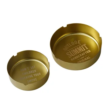 

Nordic Stainless Steel Ashtray Home Living Room Coffee Table Decor Creative High-end Round Ashtray Bar Ornaments Business Gifts