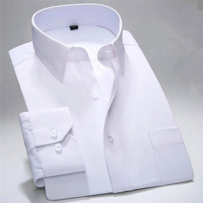 Мужская Однотонная рубашка YN10268 черная однотонная деловая Классическая с