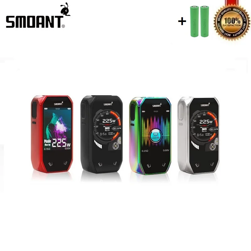

Smoant Naboo Box Mod 225W Powered By Dual 18650 Battery Upgradeable Fit for 510 Thread Vape Tank Vs Voopoo Drag Captain PD1865