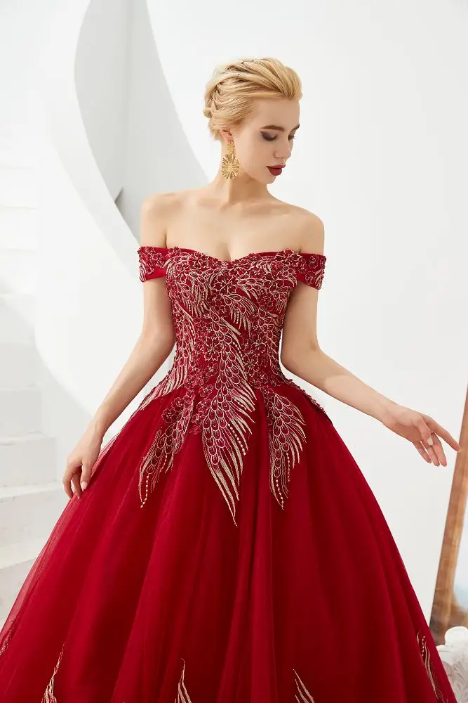Beauty Emily Burgundy Beads Elegant Evening Dress Long 2019 Boat Neck Floor-Length Evening Party Prom Dress Formal Gowns Beauty Emily Burgundy Beads Elegant Evening Dress Long 2019 Boat Neck Floor-Length Evening Party Prom Dress Formal Gowns
