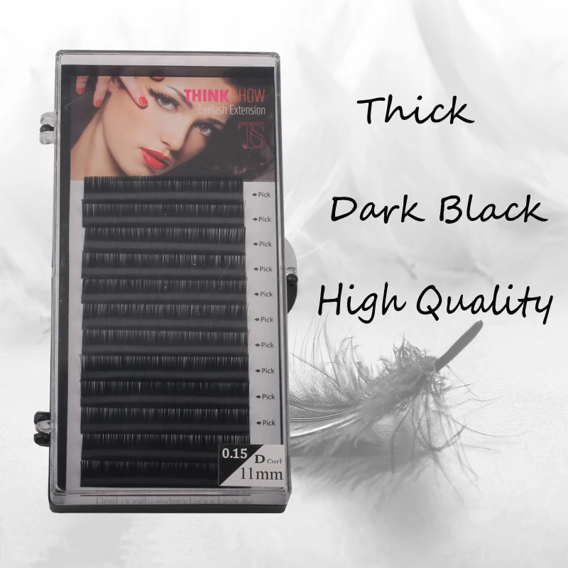 

12Lines/box Eyelash Extension Individual Eyelash Natural Long Eye Lashes Extension Korea Silk Lashes Soft Material