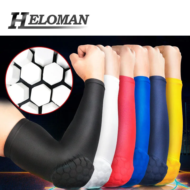 UV Protection Antiskid Compression Running Cycling Arm Sleeve Sports Bike Basketball Long Arm Warmers Golf Elbow Pads Cove