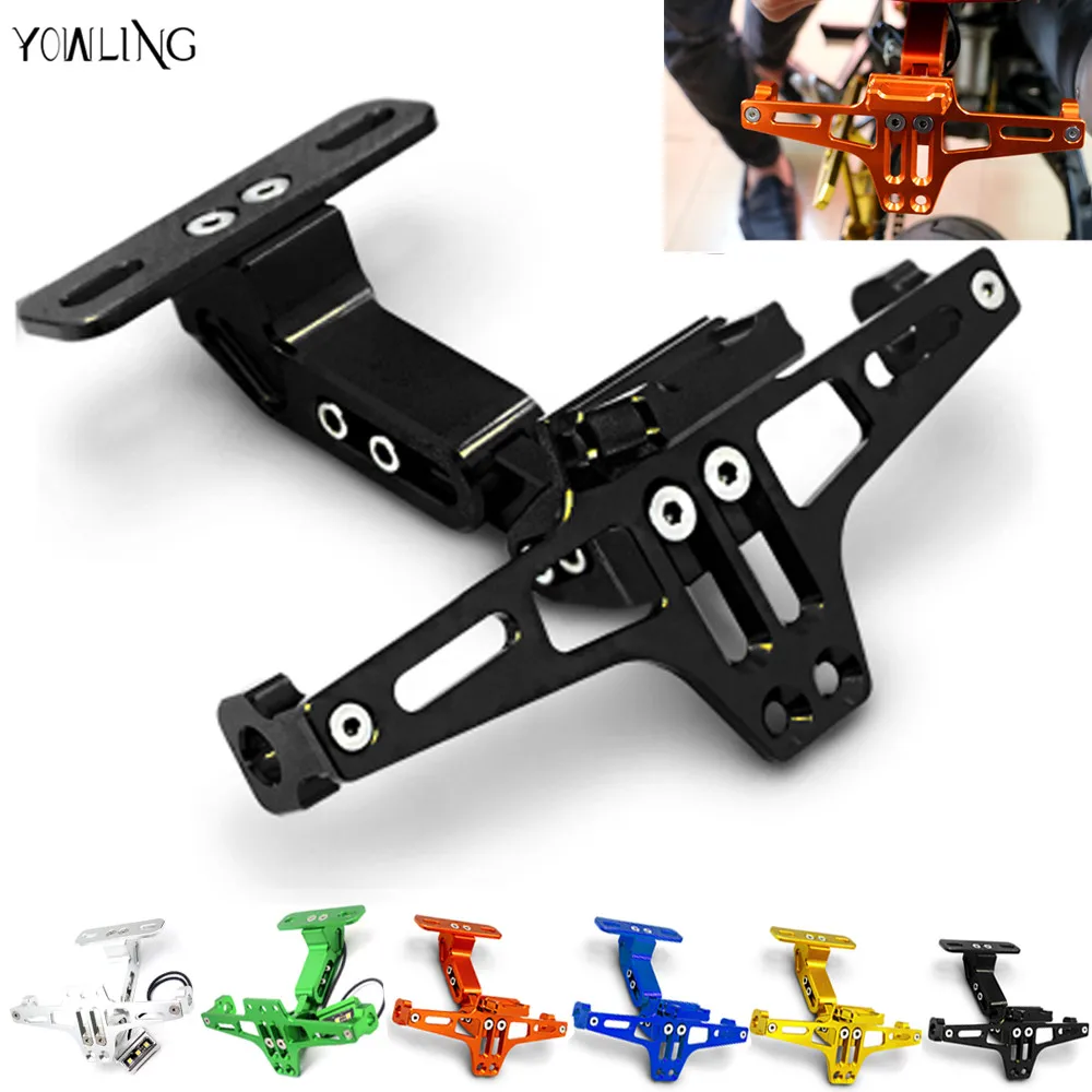 NOVO 2017 Da Motocicleta Suporte de Suporte Da Placa De Licença Número Da Placa de Montagem Tag Relocator para Yamaha YZF R6 Suzuki Boulevard M109R ER 6N