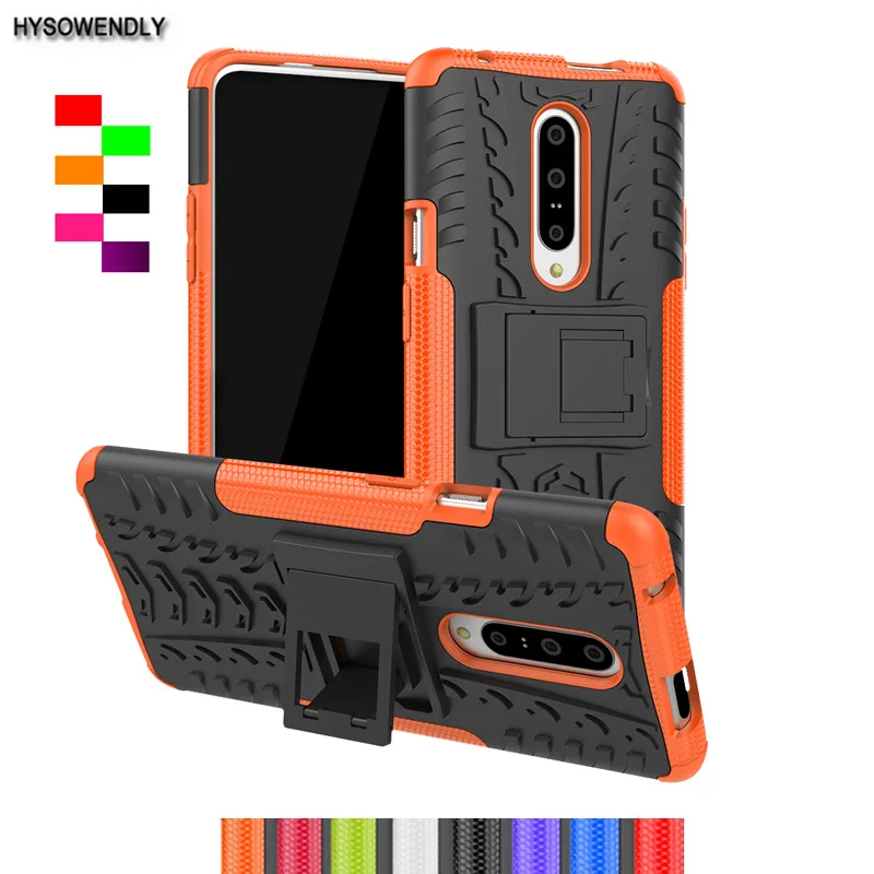 

HYSOWENDLY Heavy Duty Case Armor PC Stand Holder Silicone Covers For One Plus 3 5 5T 1+6 6 T Full Protective Case for One Plus 7