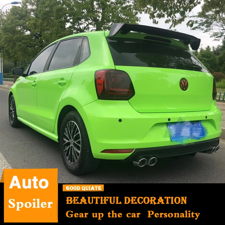 

For Volkswagen Polo Spoiler Sport ABS Plastic Material Car Rear Wing Trunk Rear Roof Spoiler Fit For POLO 2011/12/13/14/15/2016