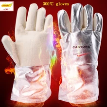Кастонг 300 градусов высокотемпературные перчатки параарамидные алюминиевые фольги противопожарные перчатки изоляция анти-обжигающие защитные перчатки