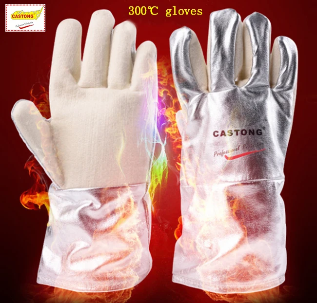 Casdong термостойкие перчатки из алюминиевой фольги 300 градусов|high temperature gloves|protective