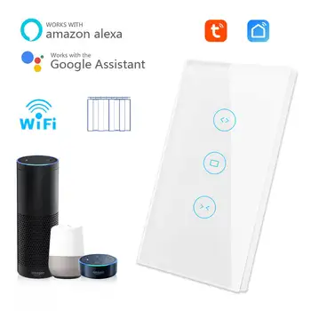 

Remote wifi Intelligent Touch Wall Switch US Gauge Curtain Panel