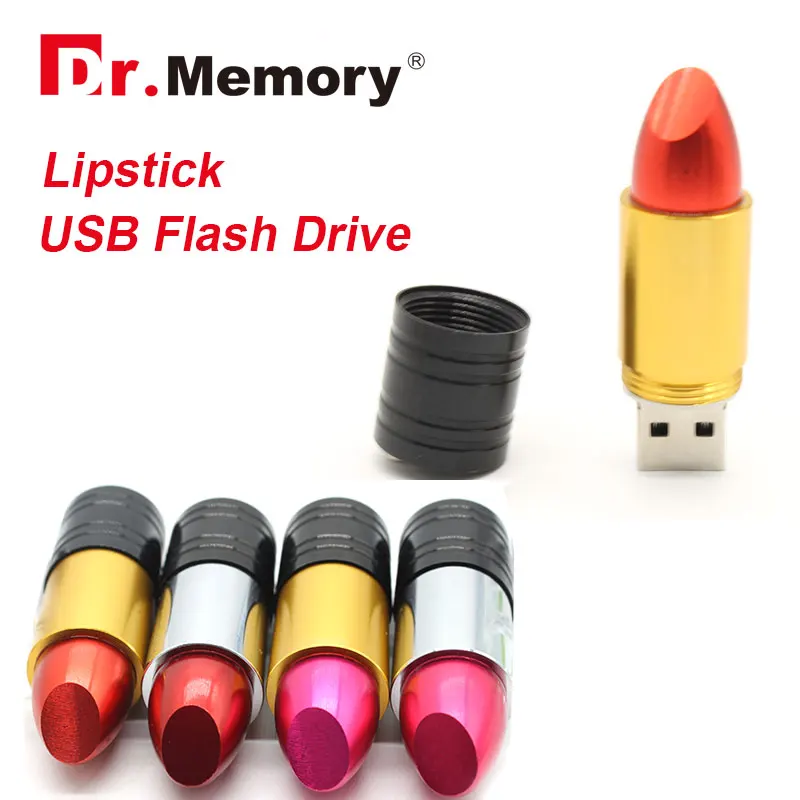 32 ГБ USB FLASH мини-помада металлическая ручка Drive16GB 8 ГБ 4 ГБ Memory Stick супер крошечные USB2.0 противоударный U диск USB Stick