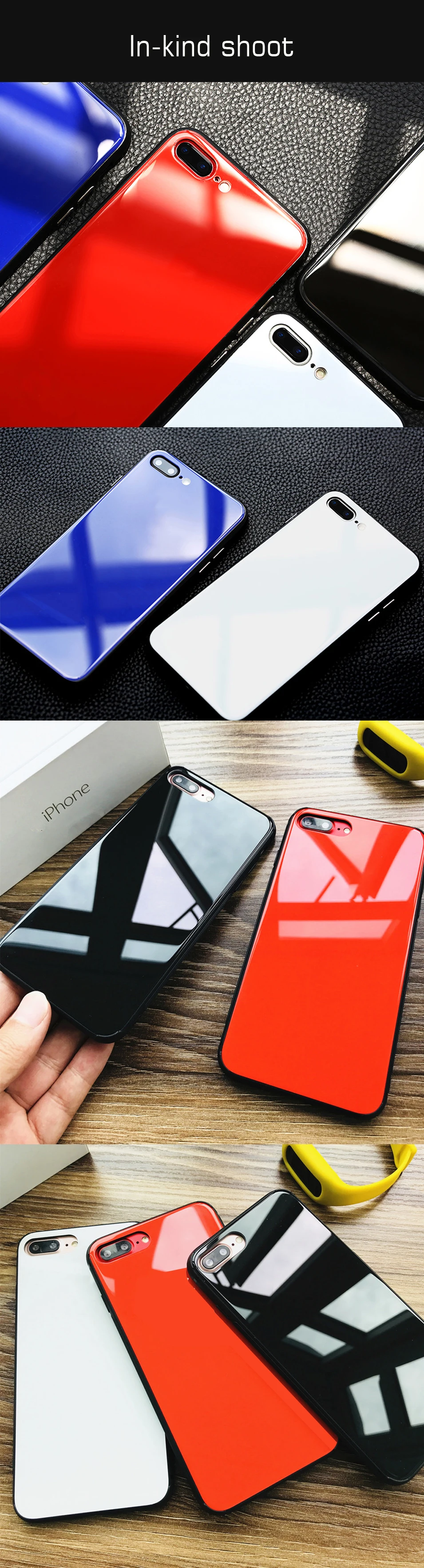 LECAYEE Mirror Phone Case For iPhone 6 Plus 6s 7 8 iPhone X Soft Protective Case Frame Bumper Back Tempered Glass Cover (15)