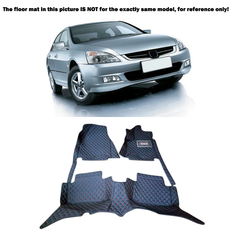 

Custom Inner Floor Mats Foot Pads Carpets Protective Cover Artificial Leather For Honda Accord 2004 2005 2006 2007