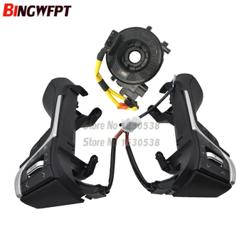 

Black or dark grey color steering wheel control buttons with For Toyota Land Cruiser Prado 2018 Car-styling buttons