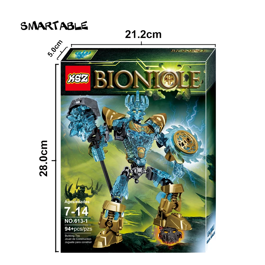 Pаспродажа Smartable BIONICLE 94 шт. Ekimu Msdk производитель фигурок 613 1 Строительный блок Набор игрушек для мальчика совместимые все бренды 71312 BIONICLE