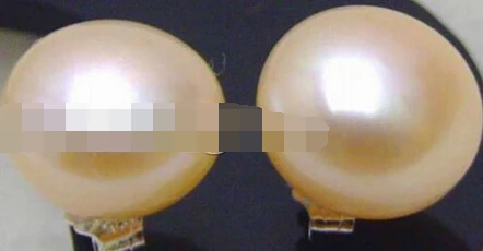 

hot sell new - -hot 00405 Natural Pink Freshwater Flat Pearl Earring