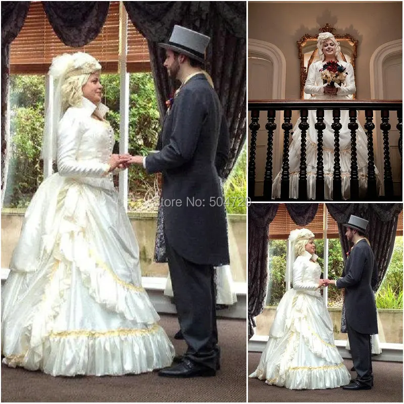 

Custom-madeOn sale R-059 19 century Vintage Costumes Victorian Gothic Lolita dress/Civil War Southern Belle Halloween dresses