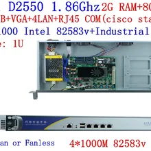 Dual-core 4*1000 M сетевой сервер WayOS 4 портами локальной сети рос мягкая маршрут сервера с INTEL82583V Gigabit D2550 1,86 ГГц