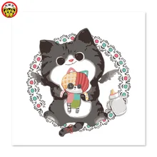 Цифровая картина маслом мультяшный Кот