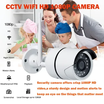

Wireless HD 1080P WIFI IP Camera Onvif Outdoor Security Bullet IR Night Vision Wireless Night Vision Camera Baby Monitor
