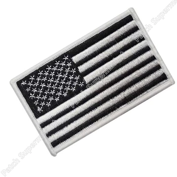

BLACK WHITE AMERICAN FLAG IRON ON PATCH USA US UNITED STATES UNIFORM MILSPEC DARK OPS SWAT Wholesale Free Shipping