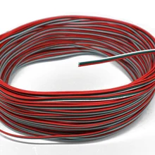 Луженая Медь 22AWG 3-контактный кабель ПВХ изолированный провод 3P 22 awg многожильный провод электрический кабель для ws2812b ws2811 полосы