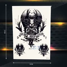 Hot Temporary Tattoo Deer Totem Black Tattoo Waterproof Removable Armband 21x15CM Men Body Art Arm Tattoo Sleeve Women Stickers
