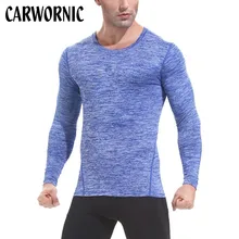 CARWORNIC Summer Workout T-shirt Men Long Sleeve Quick Dry Fitness T Shirt Men's Gyms Bodybuilding High-elasticity Solid T-shirt stretchy quick dry long sleeve t shirt