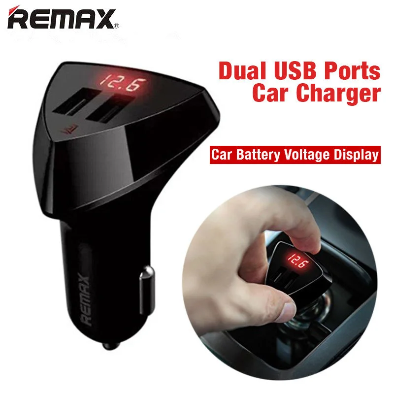 Remax 3.4A Fast Dual USB Car Charger Auto Charging Lighter Adapter