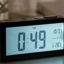 #s The new 138 large screen smart alarm clock alarm clock snooze automatic luminous backlight brightness adjustable