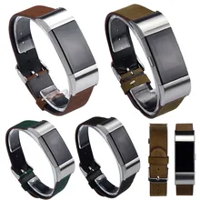 Падение роскошные кожаные часы ремешок+ ушки Адаптеры для сим-карт для FitBit Charge 2 7 октября