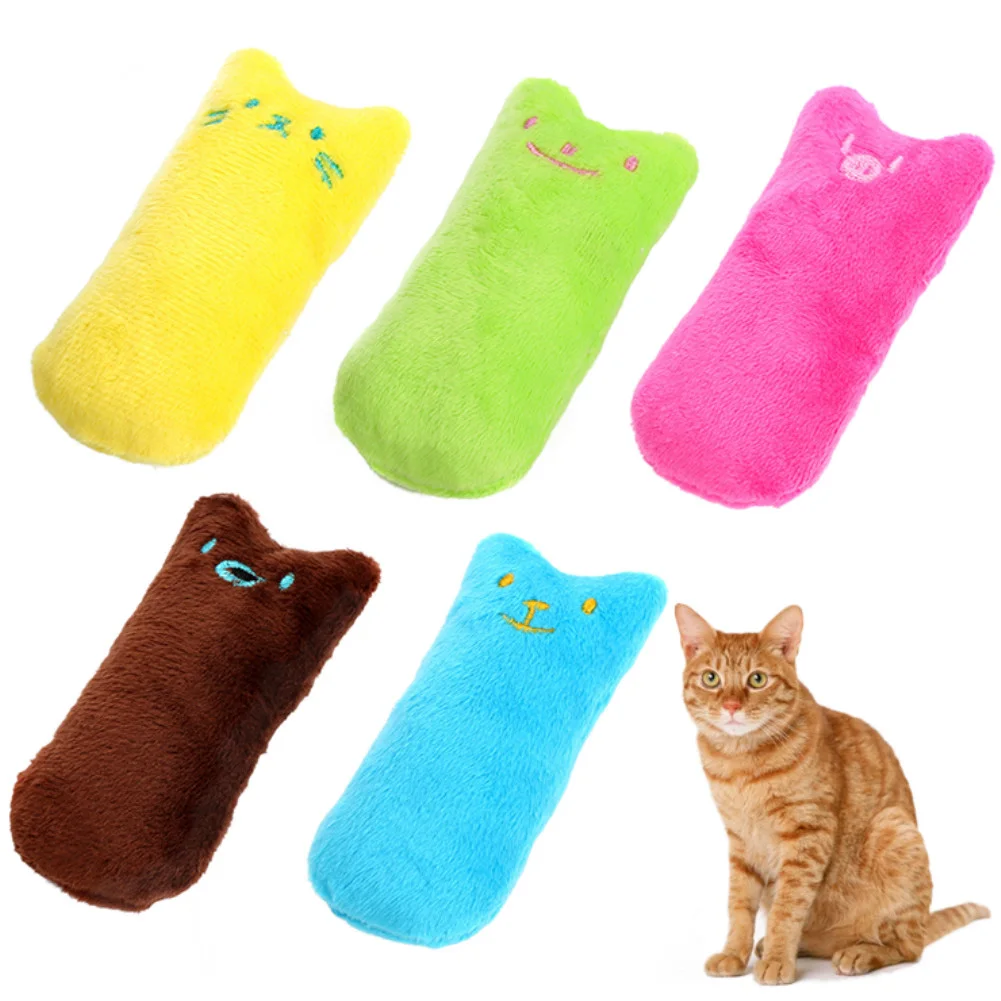 

Cute Interactive Plush Cat Toy Pet Kitten Chew Toy Teeth Grinding Catnip Toys Claws Scratch Bite Cat Toys Hot Sale